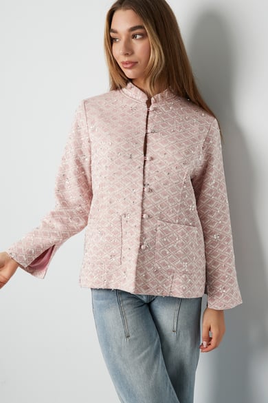 Fabric jacket with glitter - pink h5 Picture4